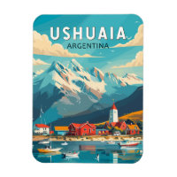 Ushuaia Argentina Travel Art Vintage