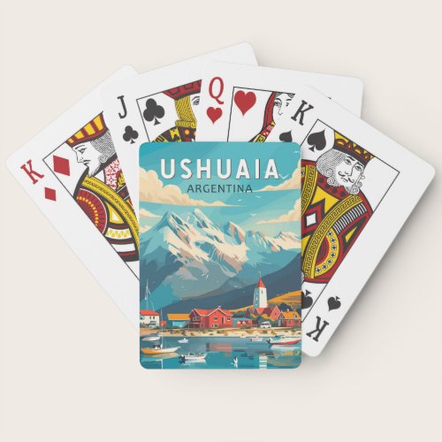 Ushuaia Argentina Travel Art Vintage Poker Cards