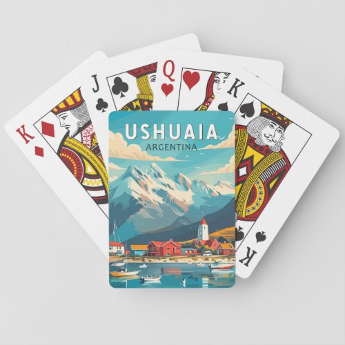 Ushuaia Argentina Travel Art Vintage Poker Cards