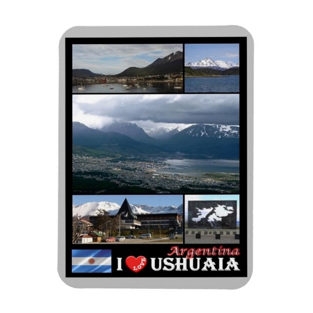 Ushuaia - I Love - Argentina - Magnet (Vertical)