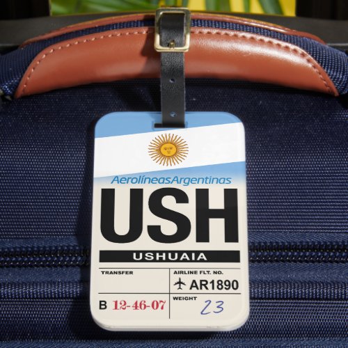Ushuaia USH Argentina Airline Luggage Tag
