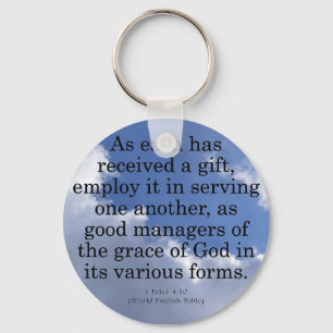 Using Gifts from God 1 Peter 4:10 Keychain