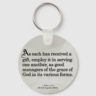 Using Gifts from God 1 Peter 4:10 Keychain