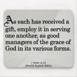 Using Gifts from God 1 Peter 4:10 Mouse Pad