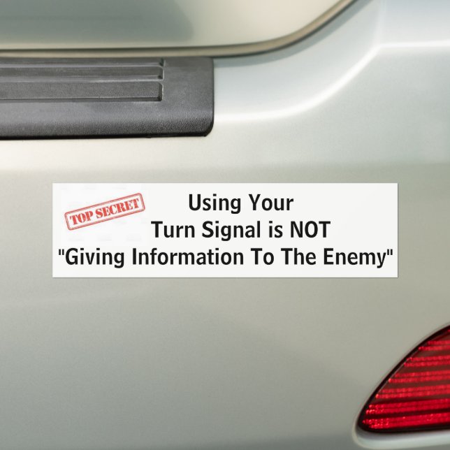 Adesivo Auto Divertente: If You Can't Operate Your Turn Signals – Vinile Tagliato Rayd Workshop
