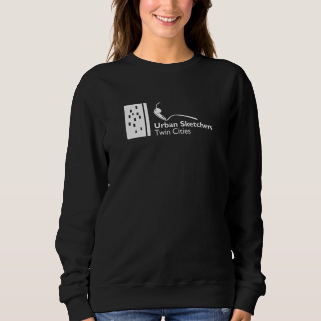 USK TwinCities White Logo Women's Basic Sweatshirt (Front)