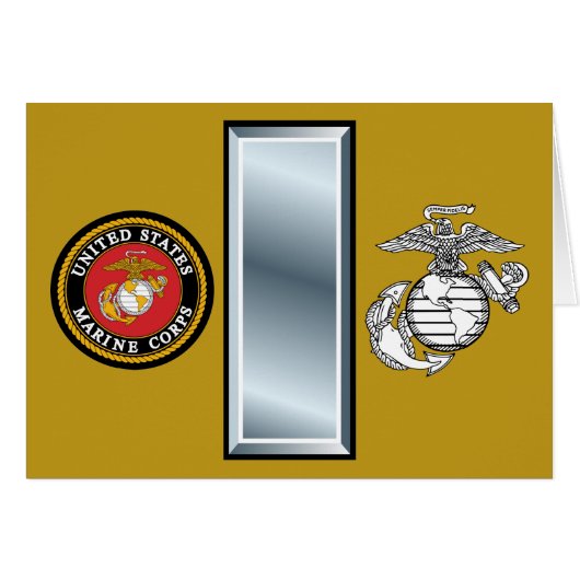 USMC 1stLt First Lieutenant 0-2 Cards (Front Horizontal)