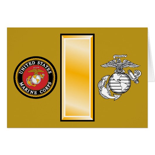 USMC 2ndLt Second Lieutenant 0-1 Cards (Front Horizontal)