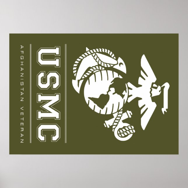 USMC Afghanistan Veteran Poster (Front)