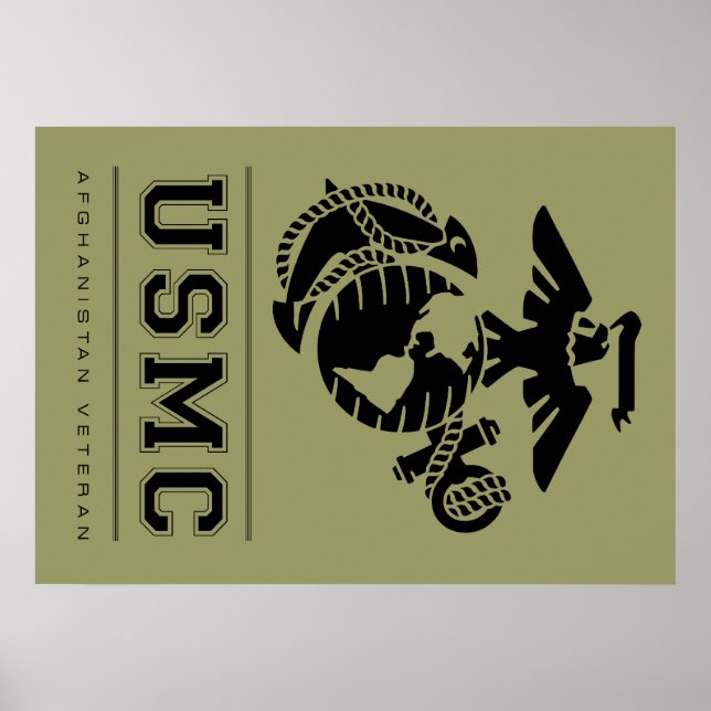 USMC Afghanistan Veteran Poster (Front)
