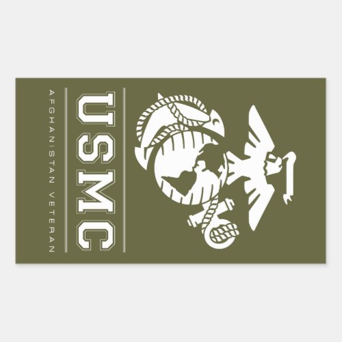 USMC Afghanistan Veteran Rectangular Sticker