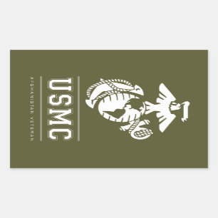 USMC Afghanistan Veteran Rectangular Sticker