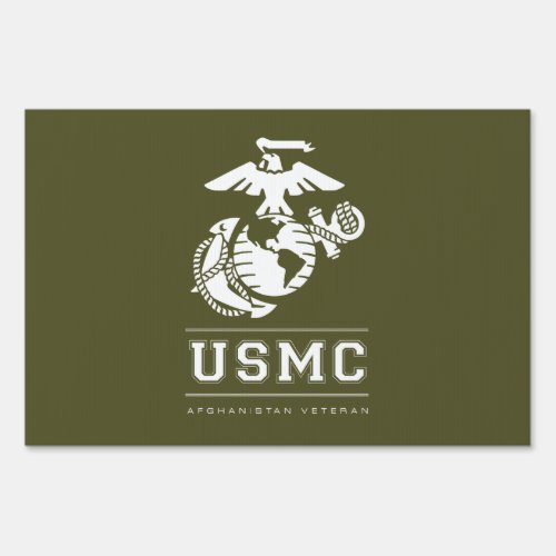 USMC Afghanistan Veteran Yard Sign