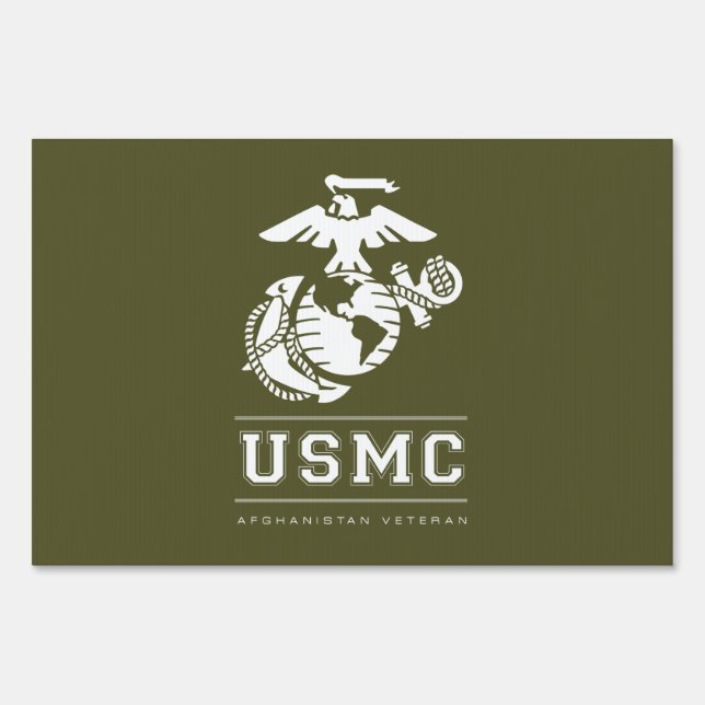 USMC Afghanistan Veteran Yard Sign (Front)