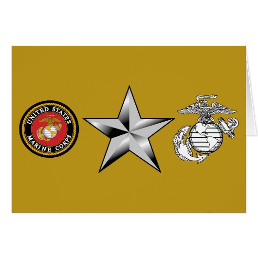 USMC BGen Brigadier General 0-7 Cards (Front Horizontal)