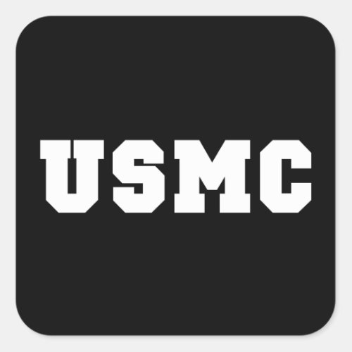 USMC bold text Square Sticker