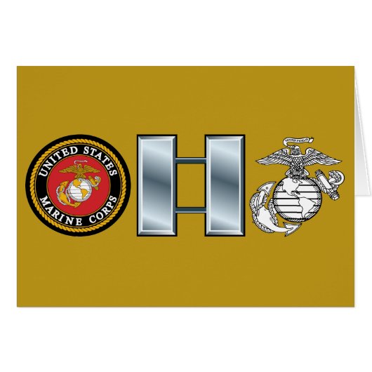 USMC Capt Captain 0-3 Cards (Front Horizontal)