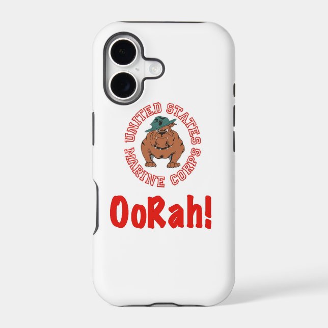 USMC Chesty - OoRah! Iphone Case (Back)