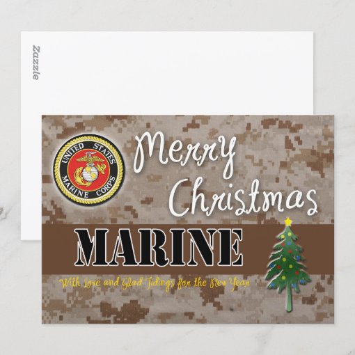 USMC Christmas Card Camo Zazzle