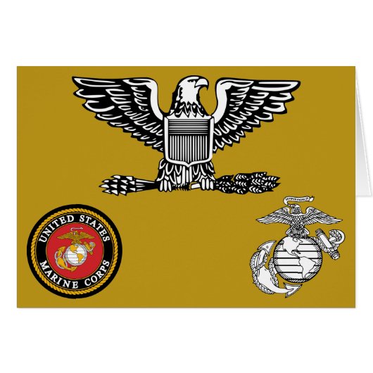USMC Col Colonel 0-6 Cards (Front Horizontal)