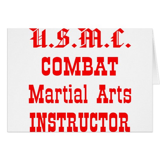 USMC Combat Martial Arts Instructor (Front Horizontal)