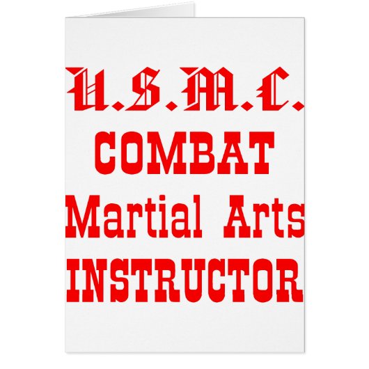 USMC Combat Martial Arts Instructor Cards (Front)