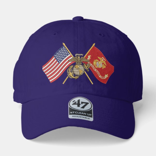 USMC Crossed Flags Ball Cap – Patrioti (Front)