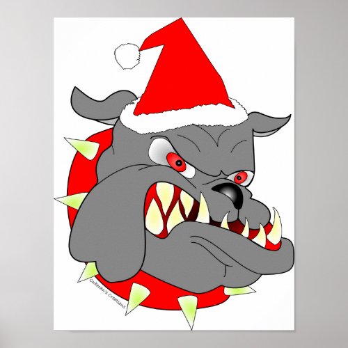 USMC Devil Dog Christmas Poster