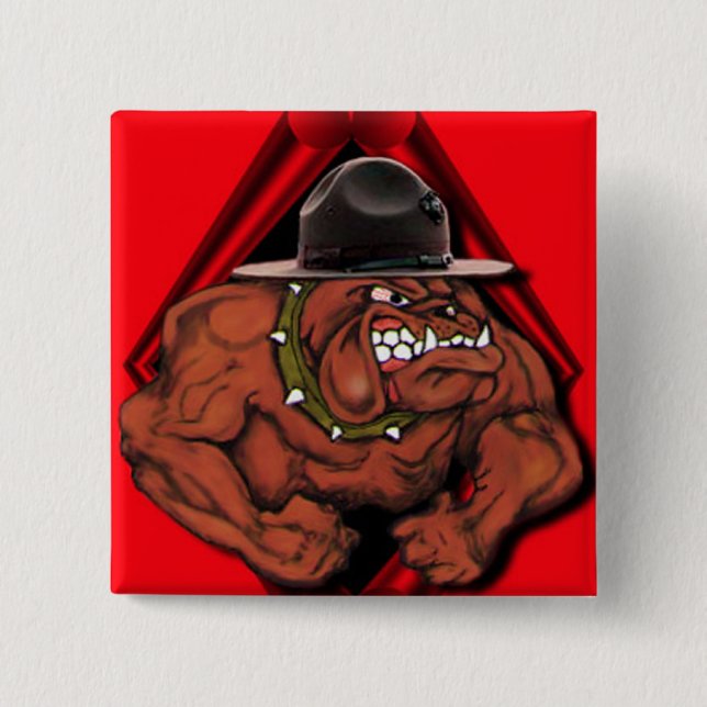 USMC Devil Dog Pinback Button (Front)