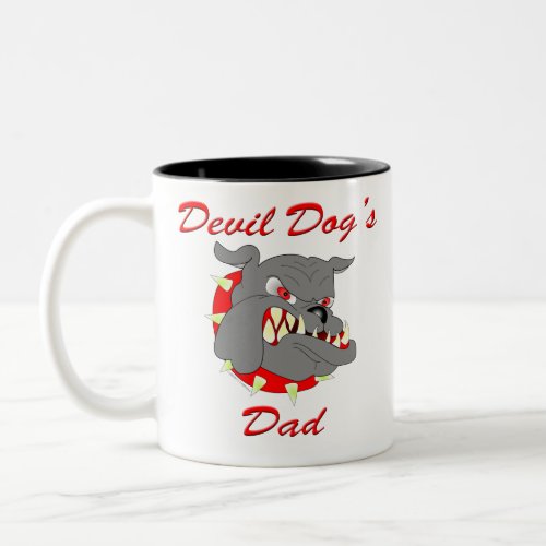 USMC Devil Dogs Dad Two_Tone Coffee Mug