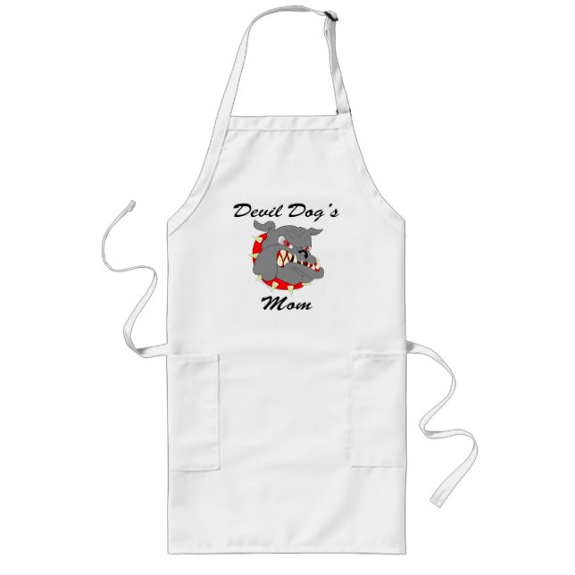 USMC Devil Dog's Mom Long Apron (Front)