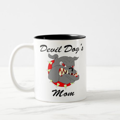 USMC Devil Dogs Mom Two_Tone Coffee Mug