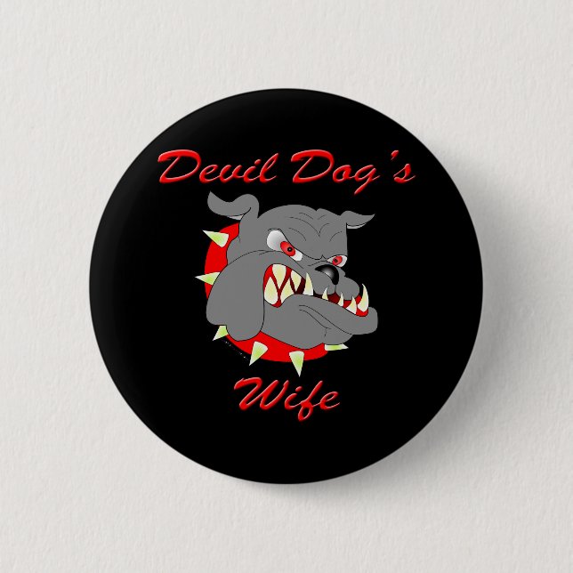 USMC Devil Dog's Wife Pinback Button (Front)