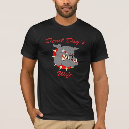 USMC Devil Dogs Wife T_Shirt