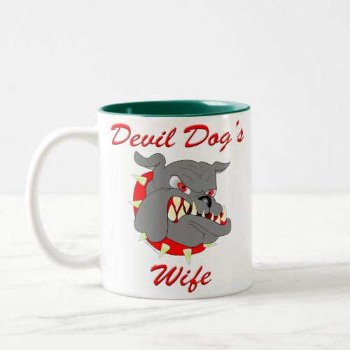 USMC Devil Dogs Wife Two_Tone Coffee Mug