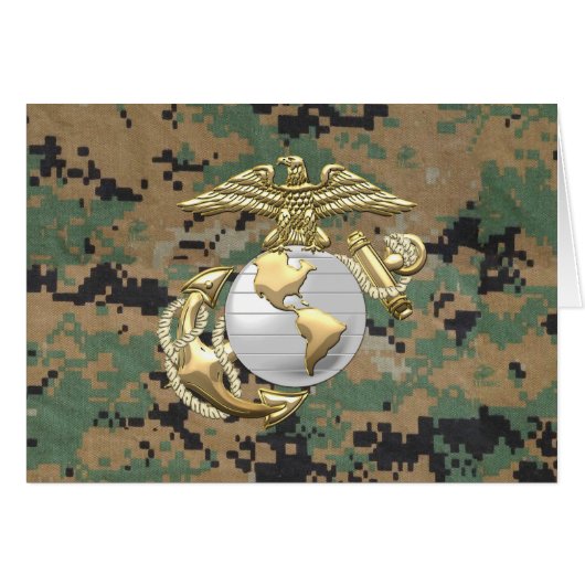 USMC Eagle, Globe & Anchor (EGA) [3D] Cards (Front Horizontal)