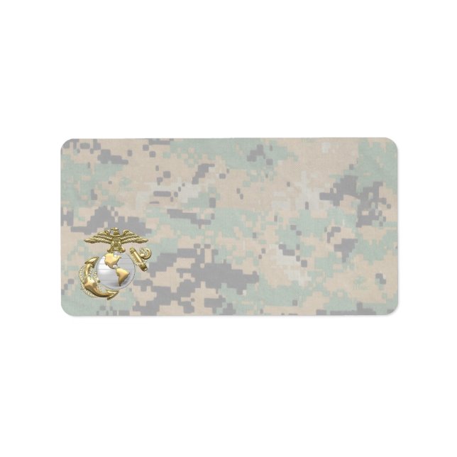 USMC Eagle, Globe & Anchor (EGA) [3D] Label (Front)