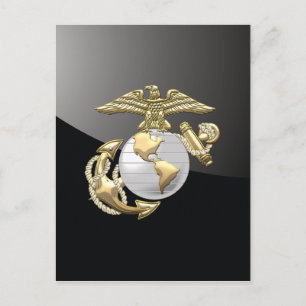 USMC Eagle, Globe & Anchor (EGA) [3D] Postcard