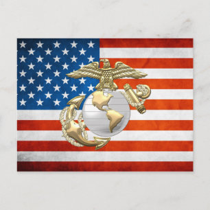 USMC Eagle, Globe & Anchor (EGA) [3D] Postcard