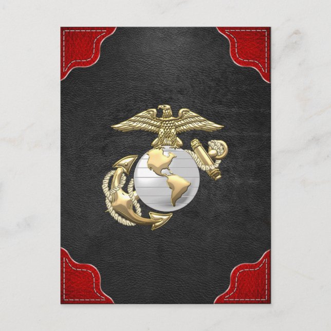USMC Eagle, Globe & Anchor (EGA) [3D] Postcard (Front)