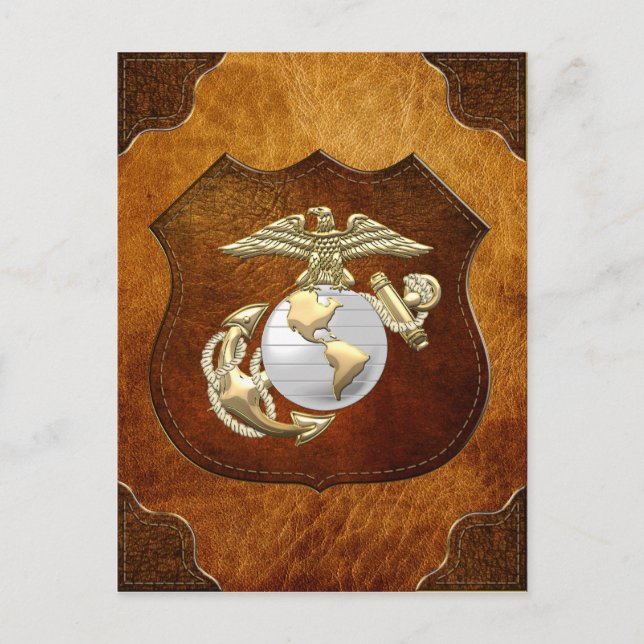 USMC Eagle, Globe & Anchor (EGA) [3D] Postcard (Front)