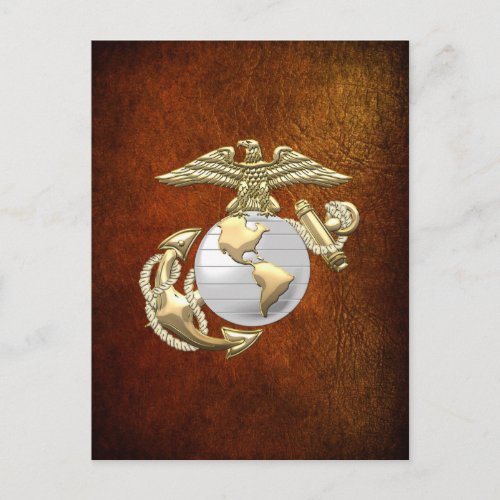 USMC Eagle Globe  Anchor EGA 3D Postcard