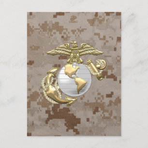USMC Eagle, Globe & Anchor (EGA) [3D] Postcard
