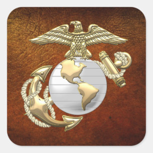 USMC Eagle, Globe & Anchor (EGA) [3D] Square Sticker