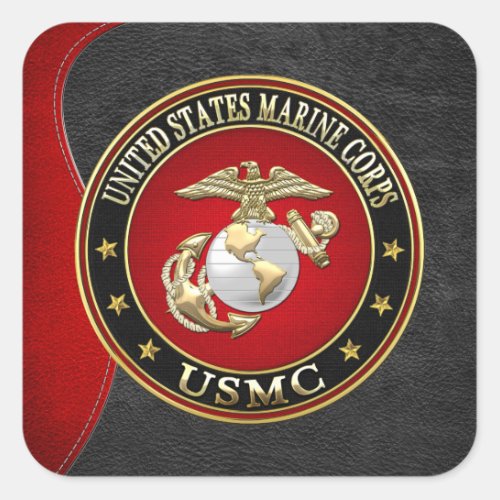 USMC EGA Special Edition 3D Square Sticker