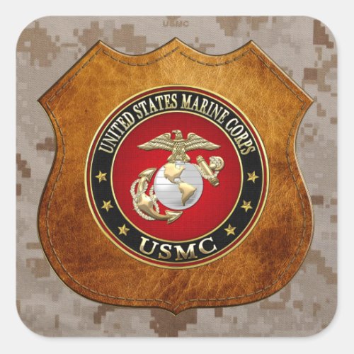 USMC EGA Special Edition 3D Square Sticker