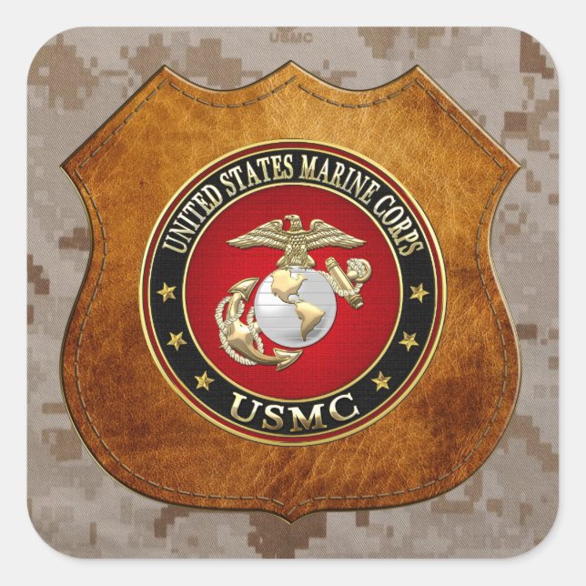 USMC EGA [Special Edition] [3D] Square Sticker (Front)