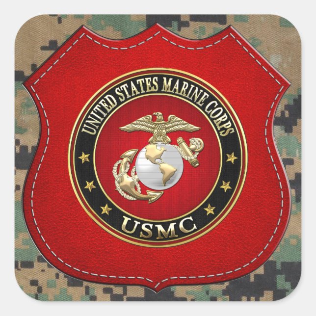 USMC EGA [Special Edition] [3D] Square Sticker (Front)