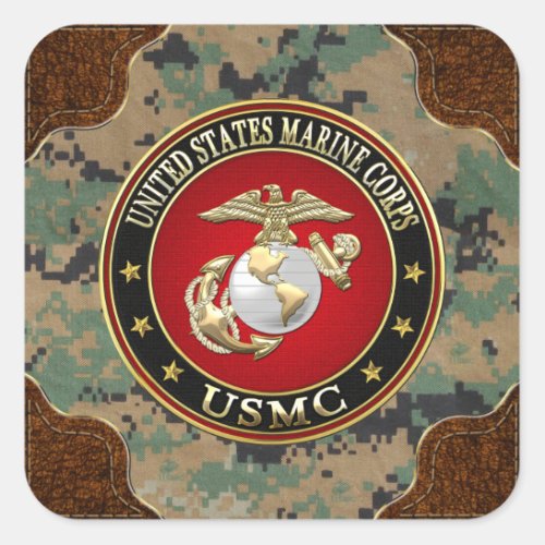 USMC EGA Special Edition 3D Square Sticker