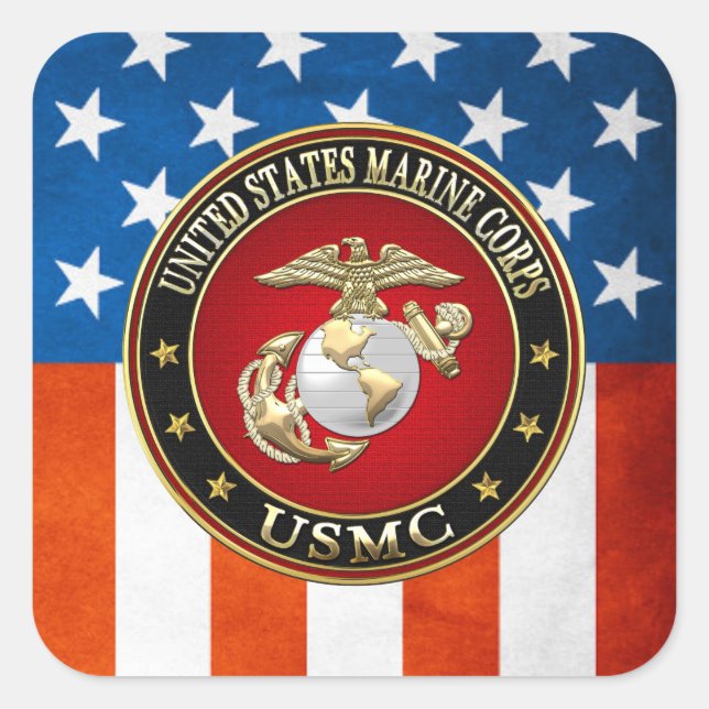 USMC EGA [Special Edition] [3D] Square Sticker (Front)